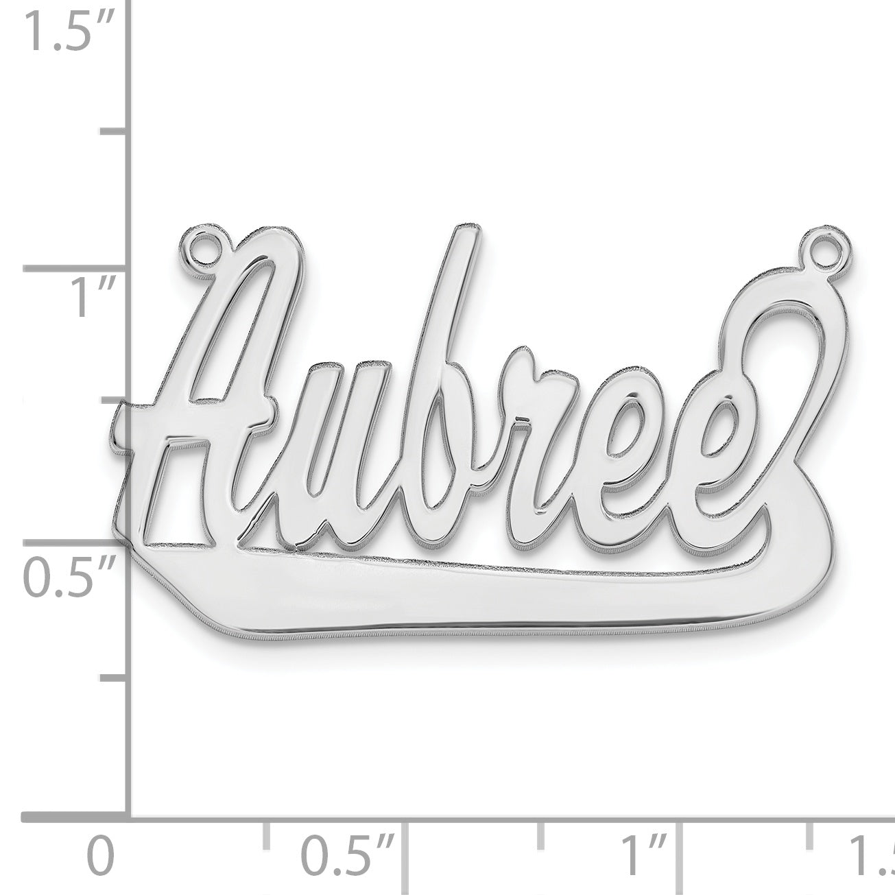 10k White Gold Underlined Name Plate