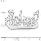 Sterling Silver/Rhodium-plated Underlined Name Plate