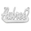 10k White Gold Underlined Name Plate
