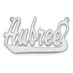 14k White Gold Underlined Name Plate