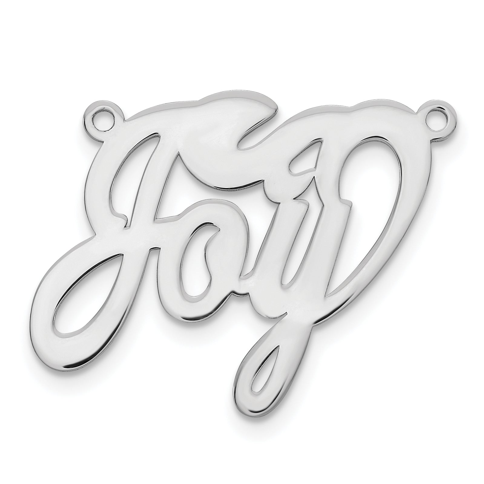 Sterling Silver/Rhodium-plated Polished Name Plate Secondary image