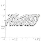 10k White Gold Polished Name Plate