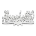 14k White Gold Polished Heat Name Plate