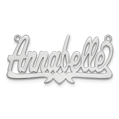 10k White Gold Polished Heart Name Plate
