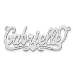 14k White Gold Polished Heart Name Plate