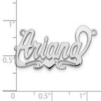14k White Gold Polished Heart Name Plate