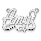 10k White Gold Polished Name Plate