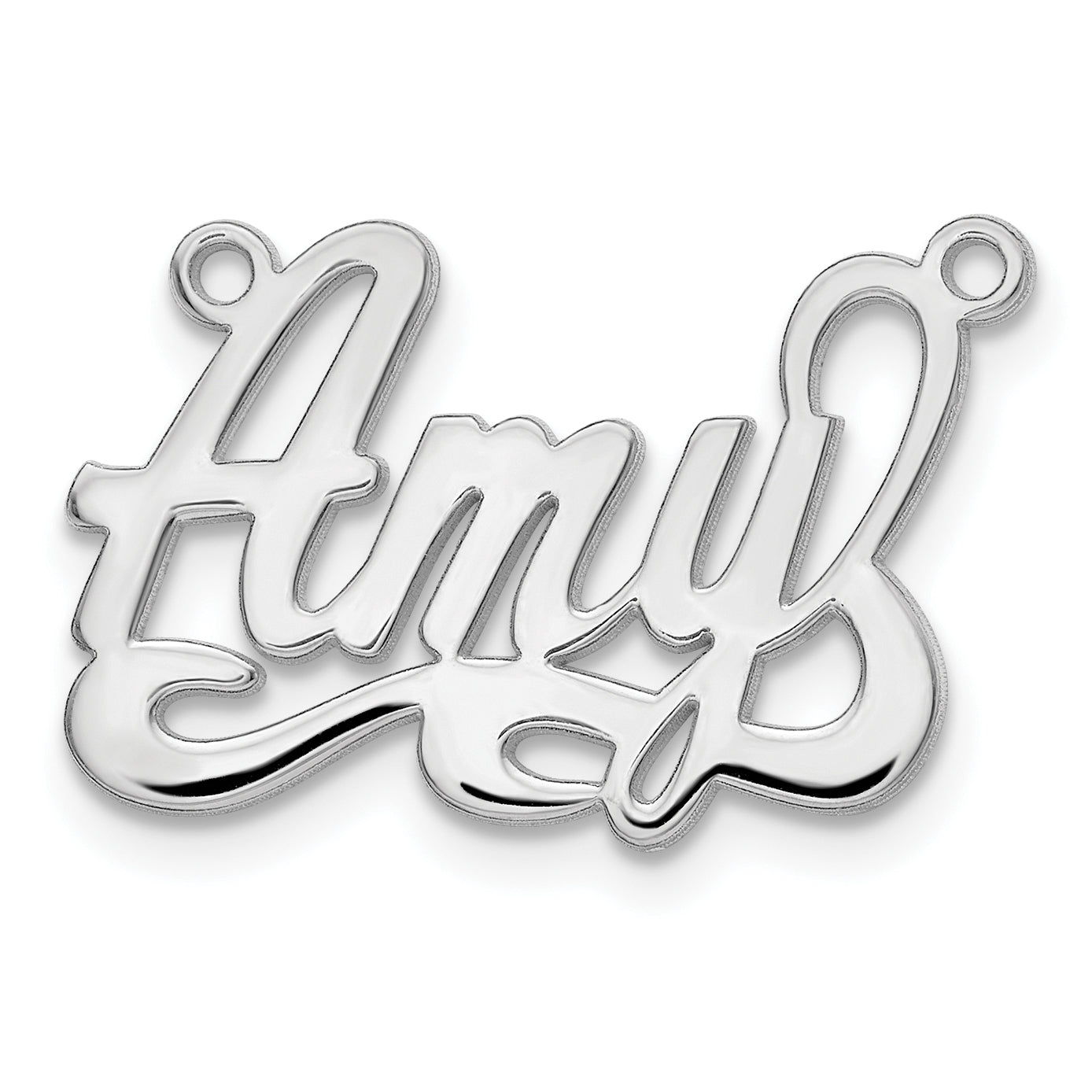 14k White Gold Polished Name Plate