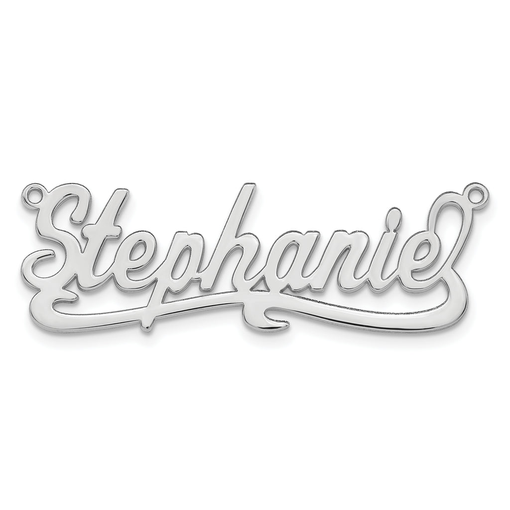 14k White Gold Polished Name Plate