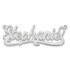 Sterling Silver/Rhodium-plated Polished Name Plate