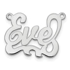 Sterling Silver/Rhodium-plated Polished Name Plate