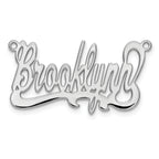 Sterling Silver/Rhodium-plated Polished Name Plate