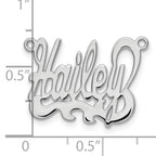 Sterling Silver/Rhodium-plated Polished Name Plate