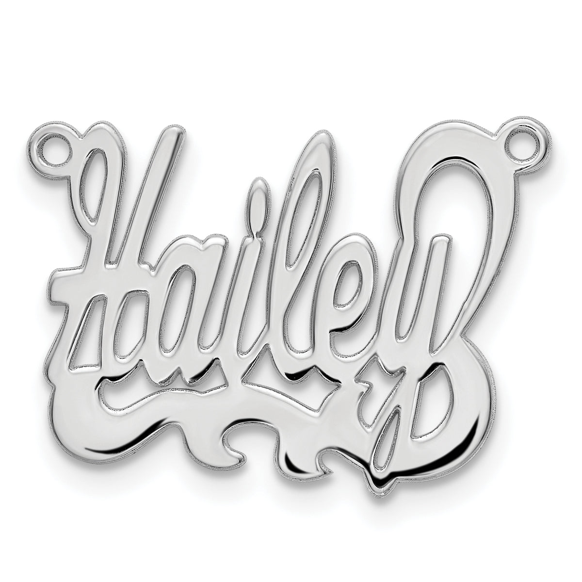 10k White Gold Polished Name Plate