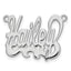 Sterling Silver/Rhodium-plated Polished Name Plate