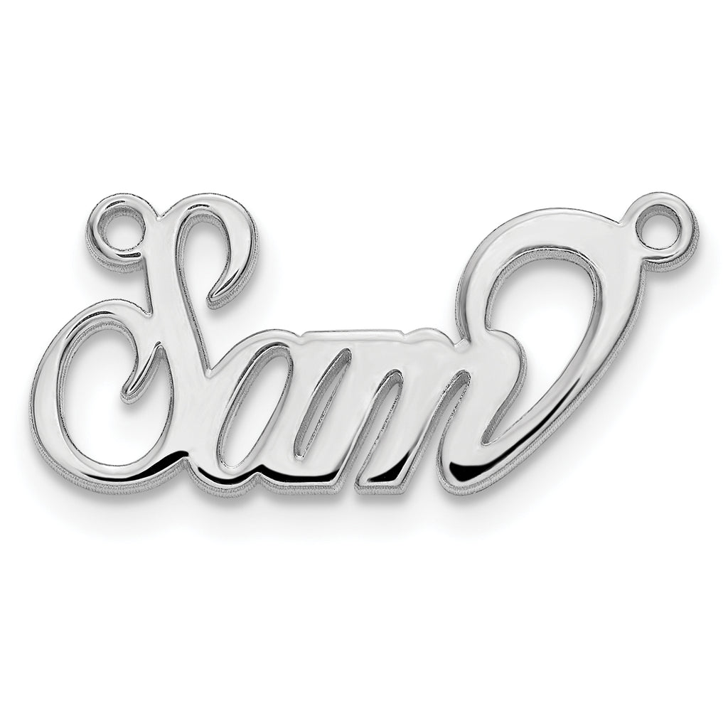 10k White Gold Name Plate