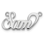 10k White Gold Name Plate