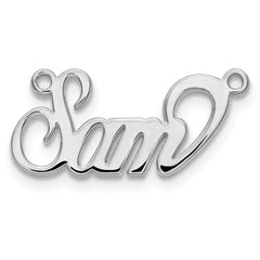 10k White Gold Name Plate