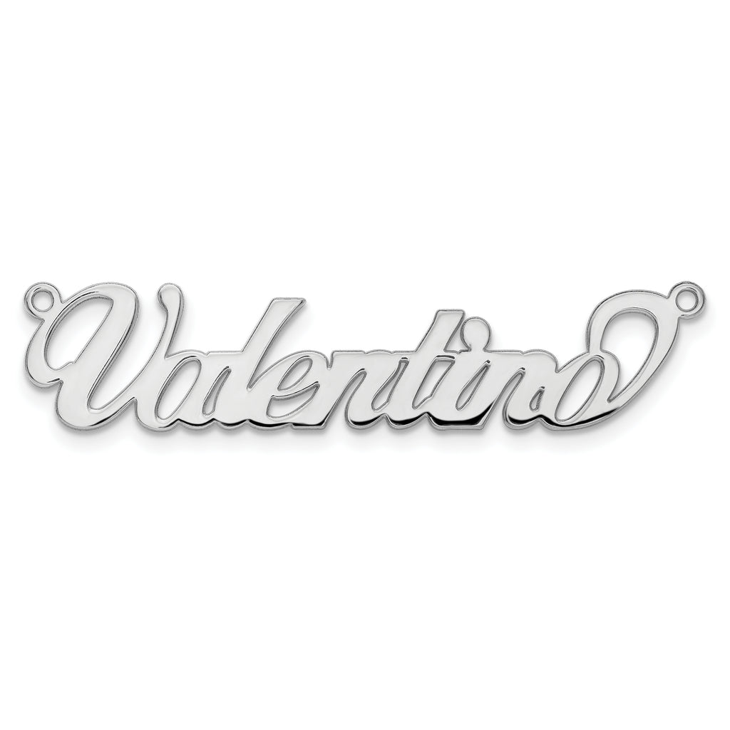 14k White Gold Name Plate