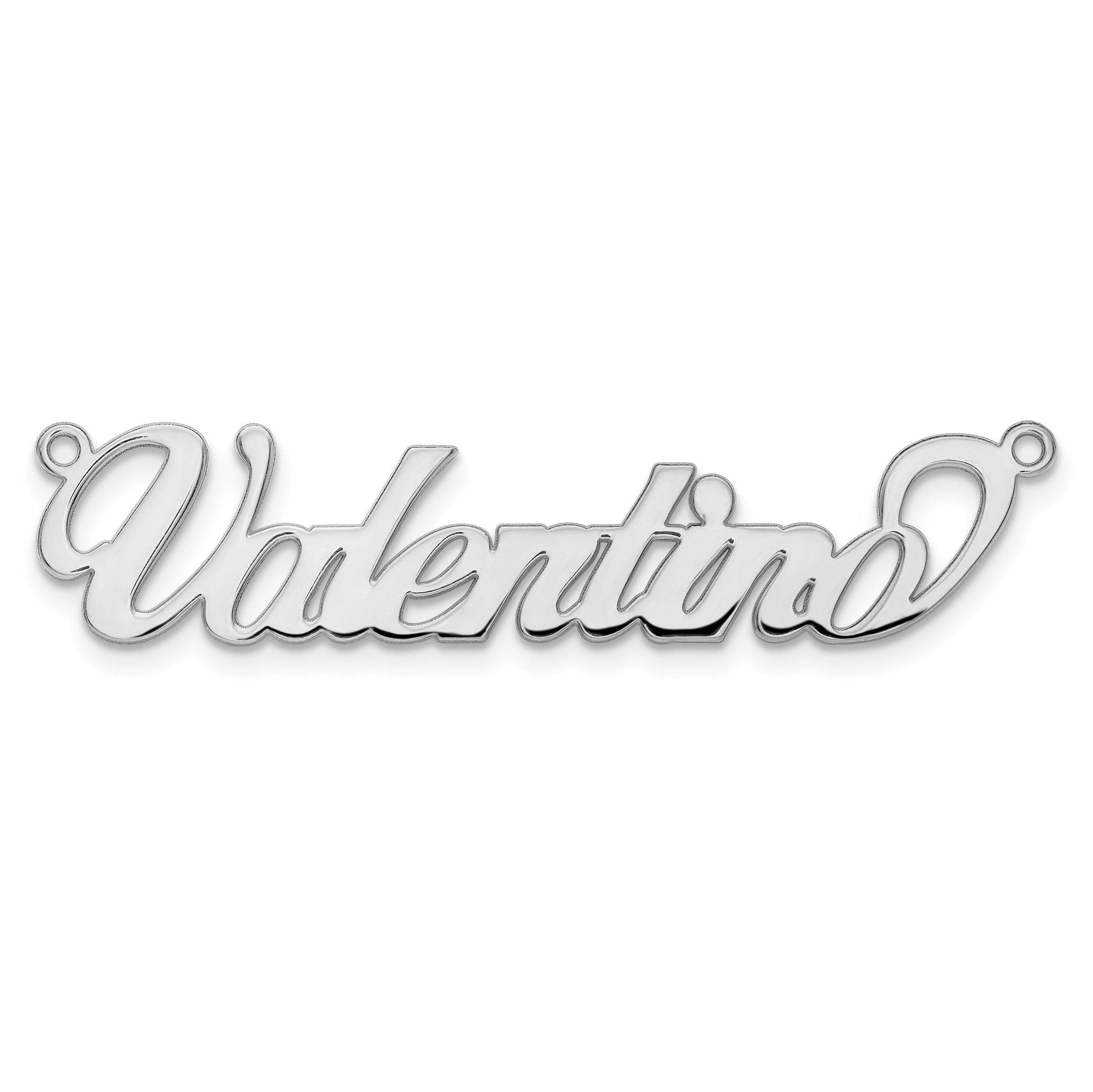 Sterling Silver/Rhodium-plated Name Plate