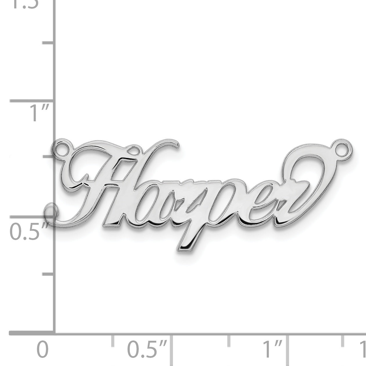 14k White Gold Name Plate