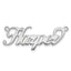 10k White Gold Name Plate
