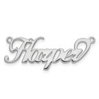 14k White Gold Name Plate