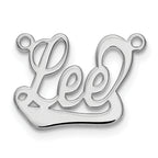 14k White Gold Underlined Name Plate