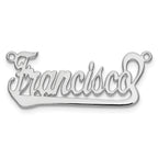 14k White Gold Underlined Name Plate