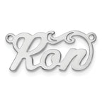 14k White Gold Polished Name Plate