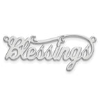 14k White Gold Polished Name Plate