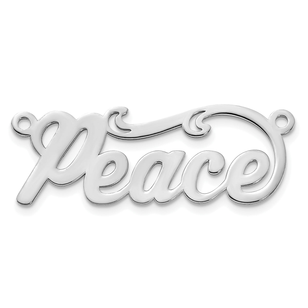 10k White Gold Name Plate