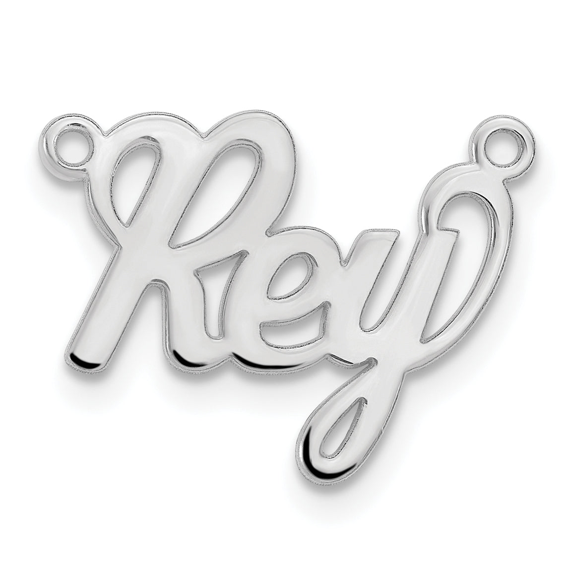 10k White Gold Name Plate
