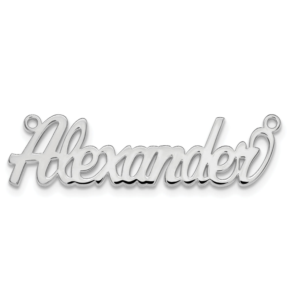 14k White Gold Name Plate