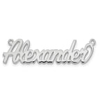 14k White Gold Name Plate