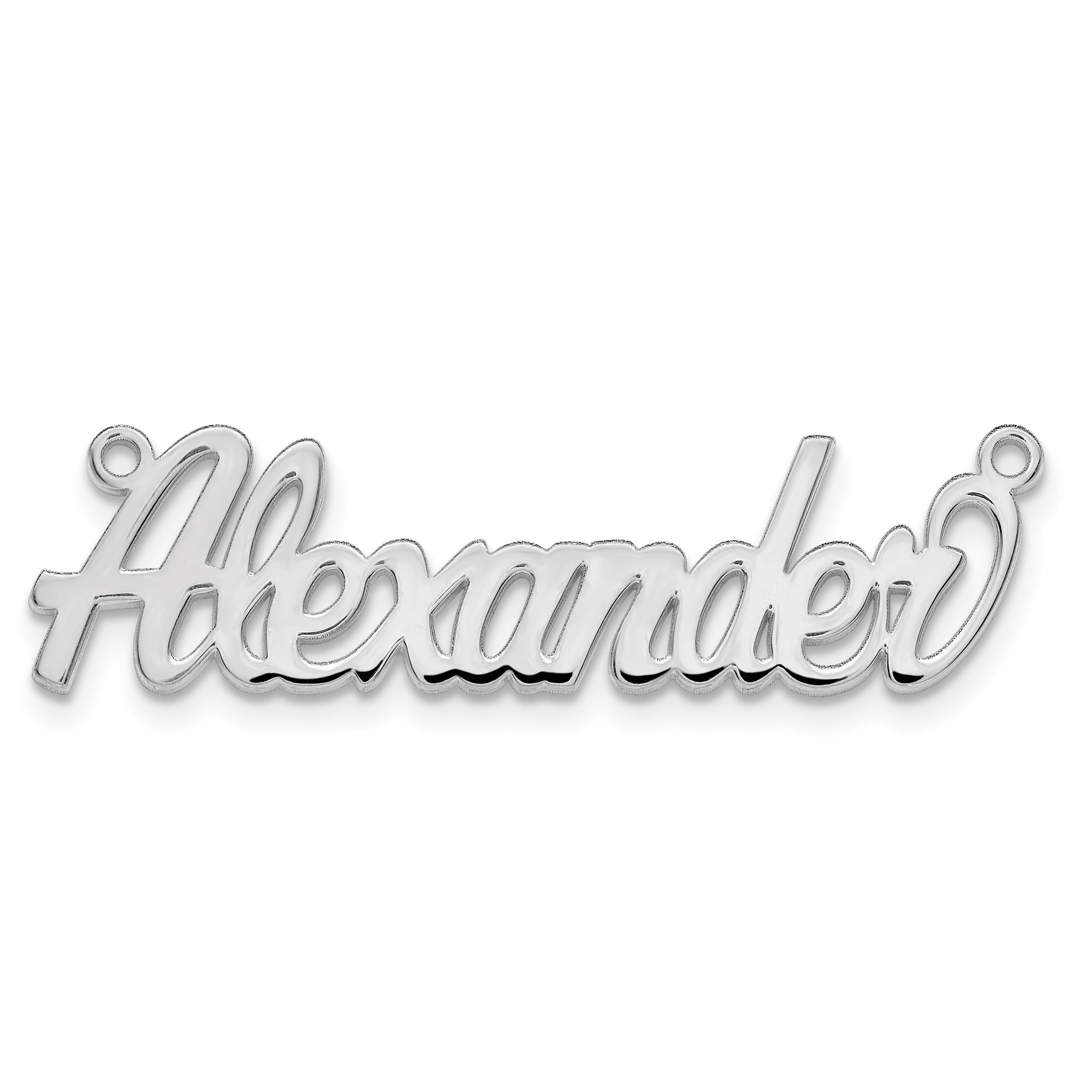 14k White Gold Name Plate