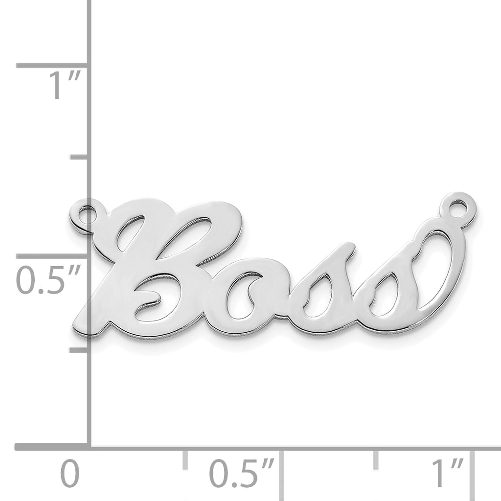 14k White Gold Name Plate