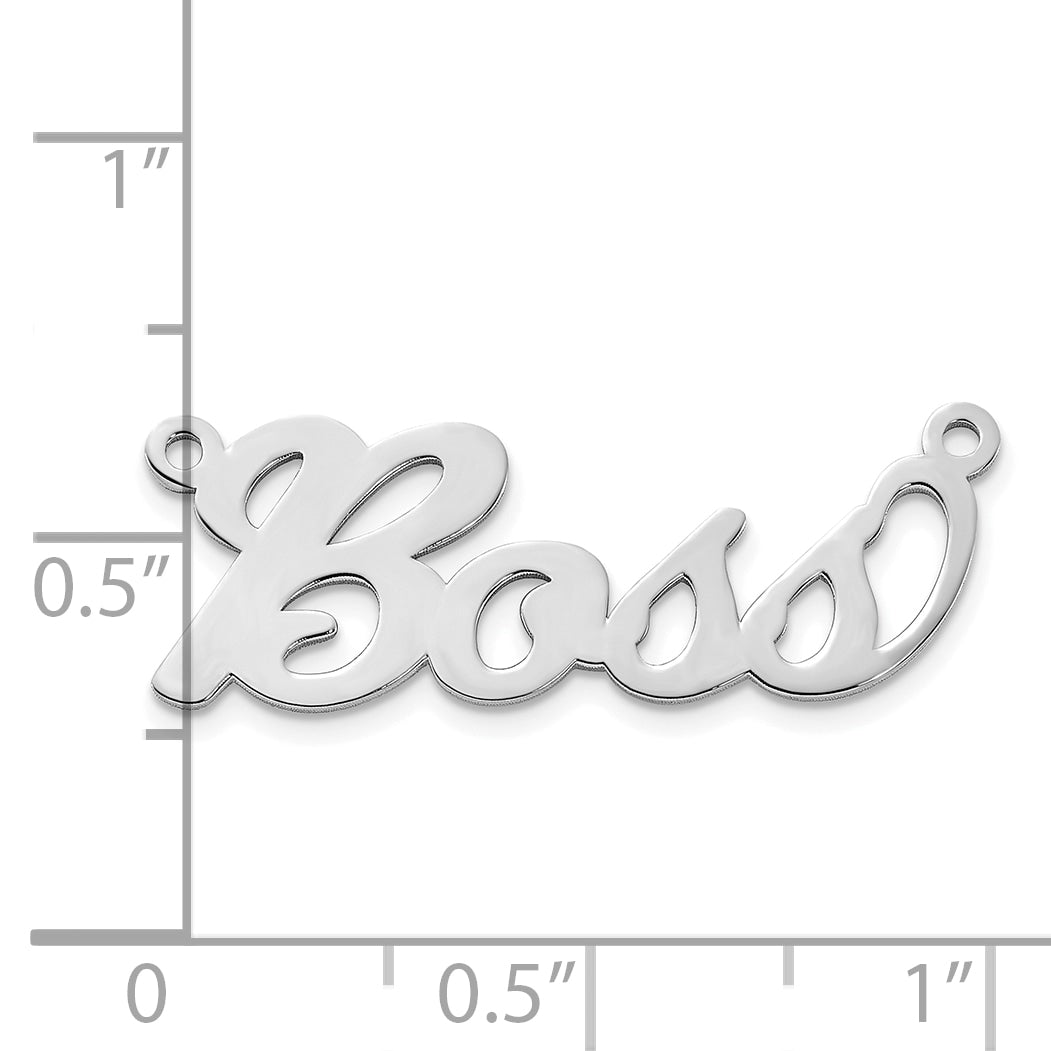 14k White Gold Name Plate