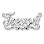 14k White Gold Polished Heart Name Plate