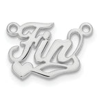 14k White Gold Polished Heart Name Plate