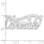 14k White Gold Diamond-cut Name Plate
