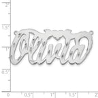 10k White Gold Diamond-cut Heart Name Plate