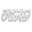 10k White Gold Diamond-cut Heart Name Plate