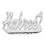 10k White Gold Diamond-cut Underlined Name Plate