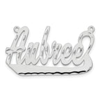 SS/Rhodium-plated Diamond-cut Underlined Name Plate