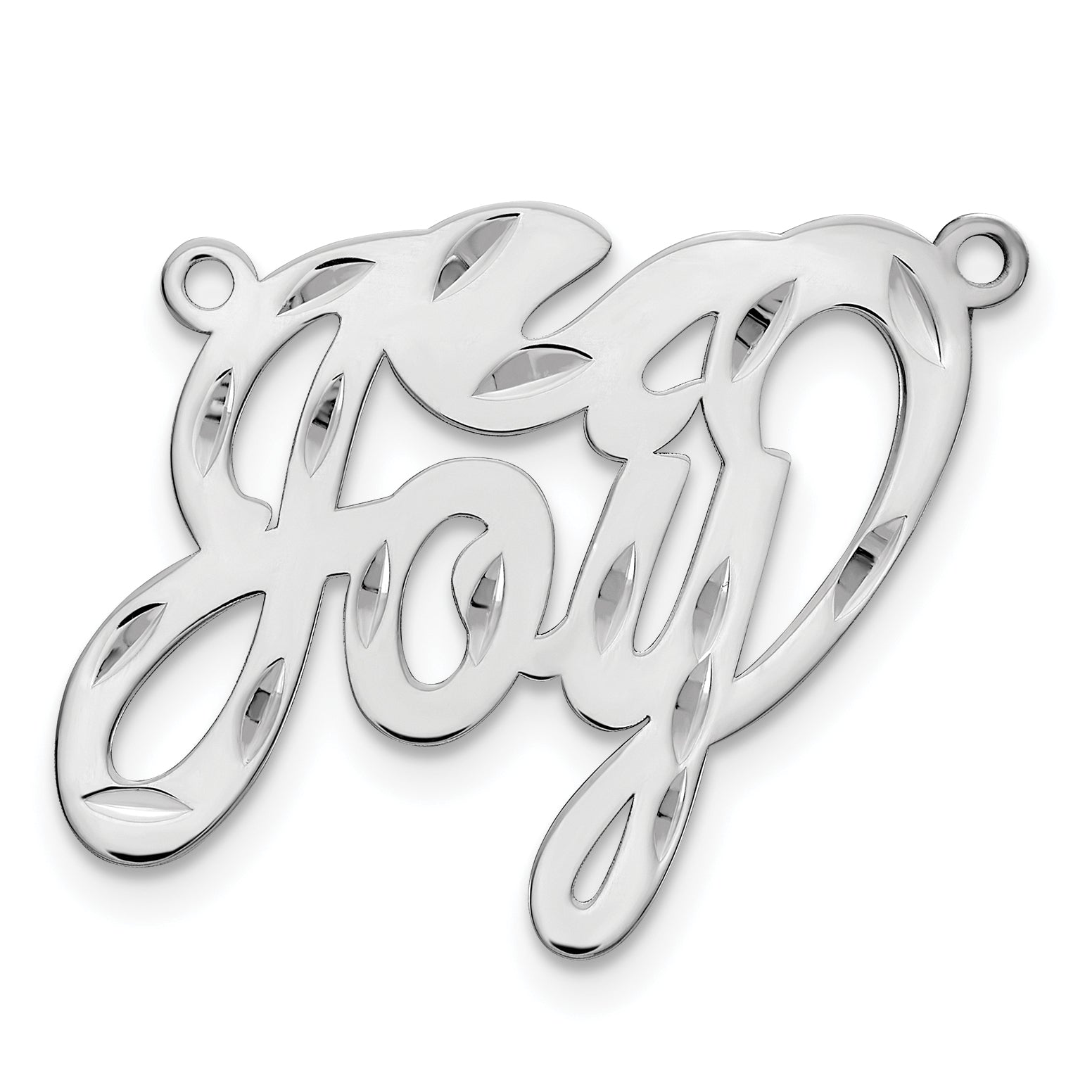 Sterling Silver/Rhodium-plated Diamond-cut name Plate Secondary image