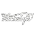 Sterling Silver/Rhodium-plated Diamond-cut name Plate