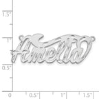 14k White Gold Diamond-cut Name Plate