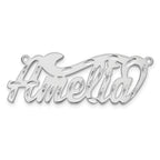 Sterling Silver/Rhodium-plated Diamond-cut name Plate