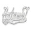 10k White Gold Diamond-cut Heart Name Plate